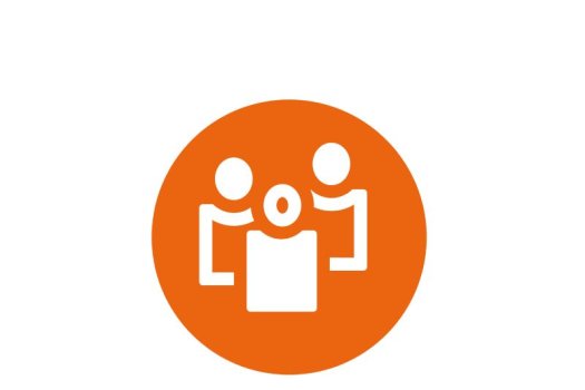 Ein oranges Symbol, dass für den Fachbereich Gesellschaft steht. Dieser Kurs gehört zum Fachbereich Gesellschaft